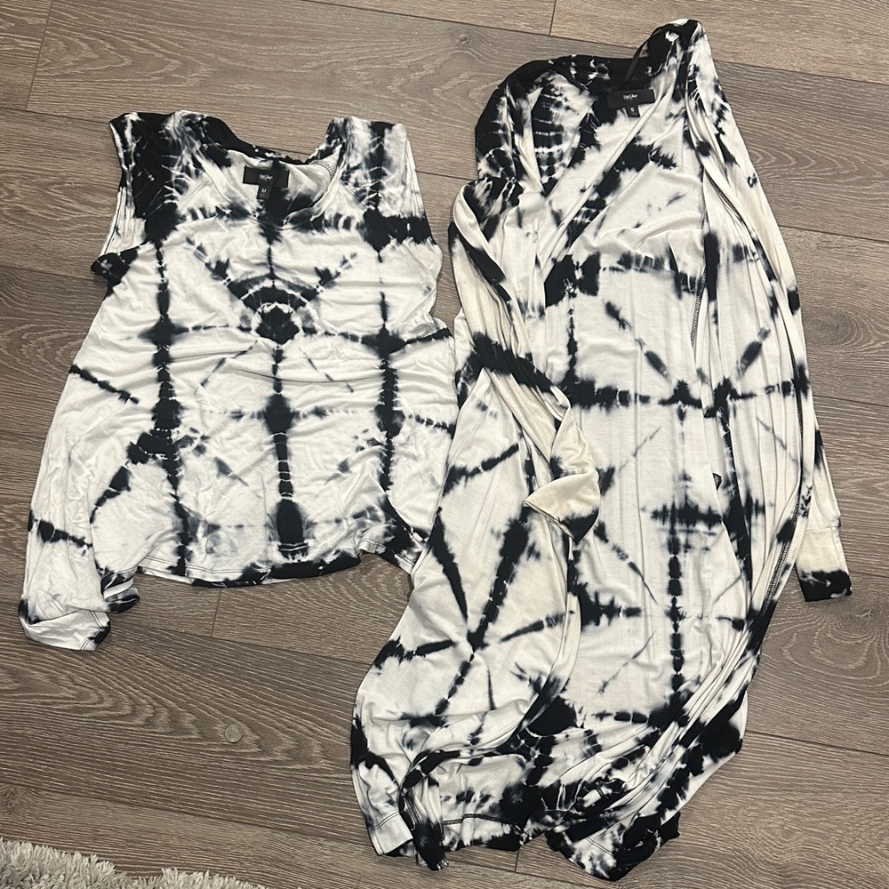 Monochrome Tie-Dye Top